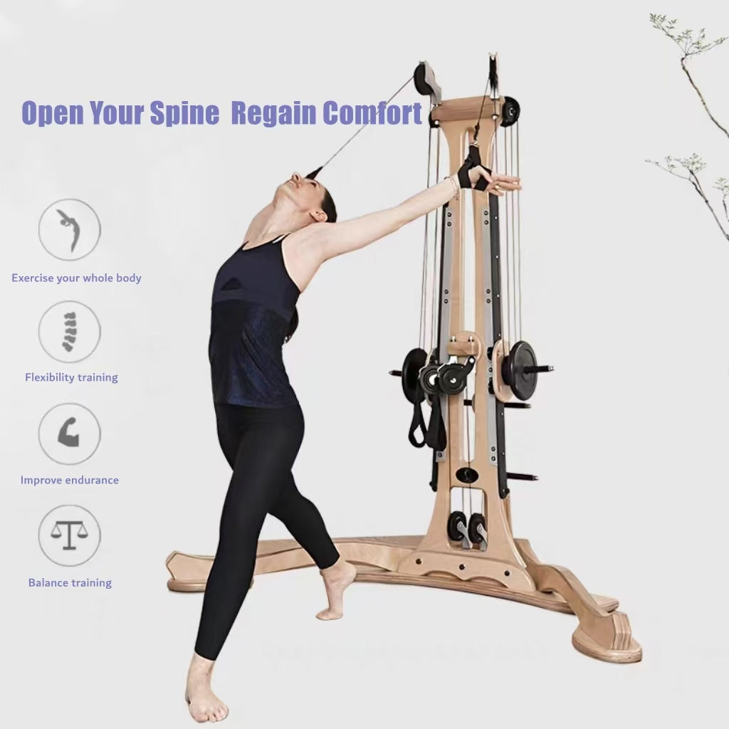 COOLBABY SSZ-CR01 Pilates Zen Soft Equipment Rotator Spinal Spiral Pulley Tower - COOLBABY