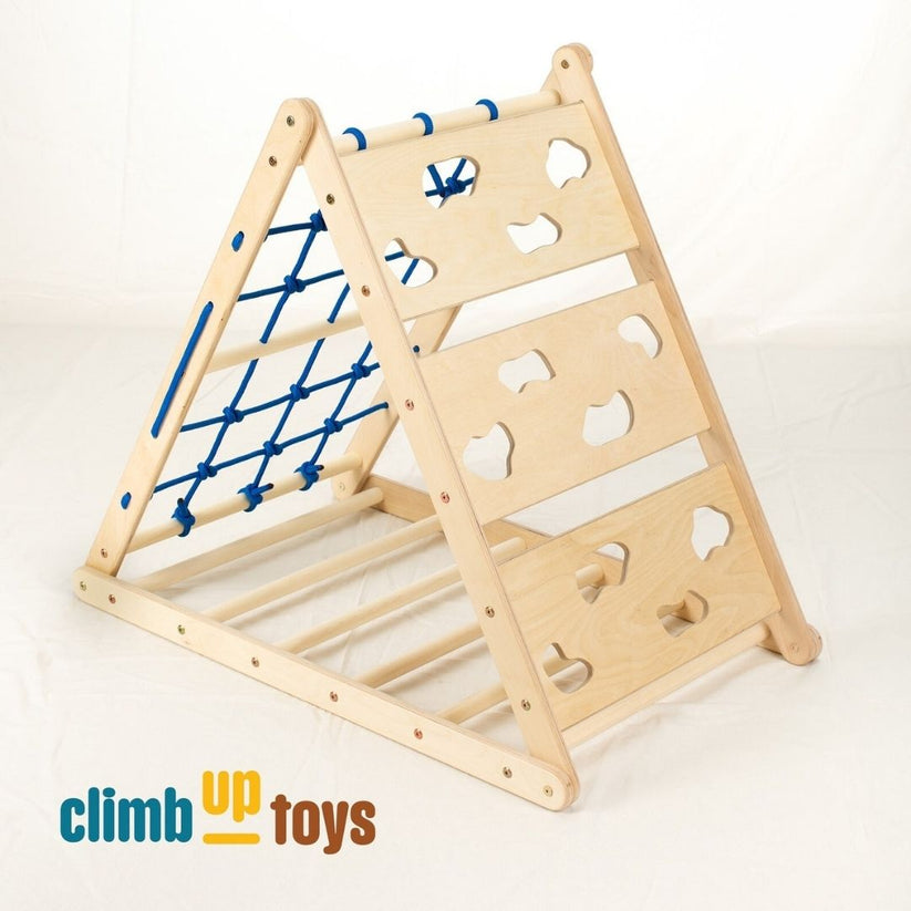 Triangle 3-in-1 Climbing Set Clouds, Net, Bars