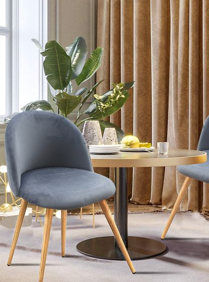 Velvet Dining Chair for Living Room - COOLBABY