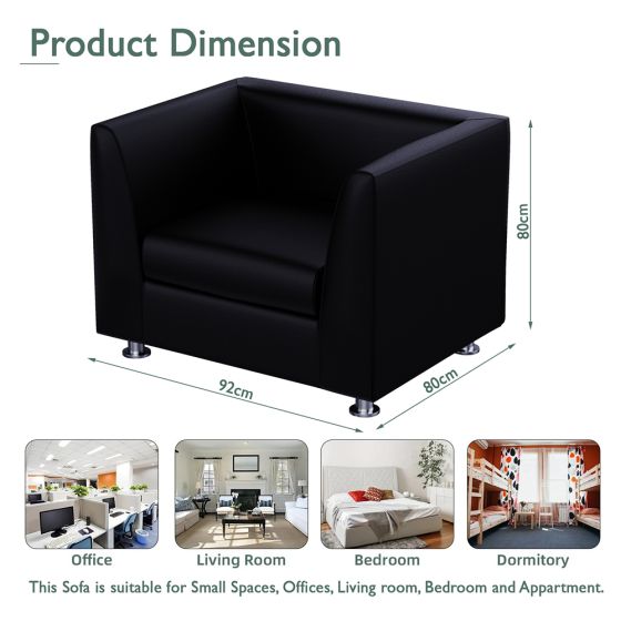 Seater PU Sofa, Elegant Sofa with Matt Finish Idea For Office And Home - COOLBABY