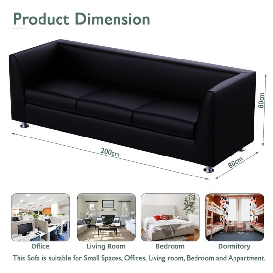 Seater PU Sofa, Elegant Sofa with Matt Finish Idea For Office And Home - COOLBABY