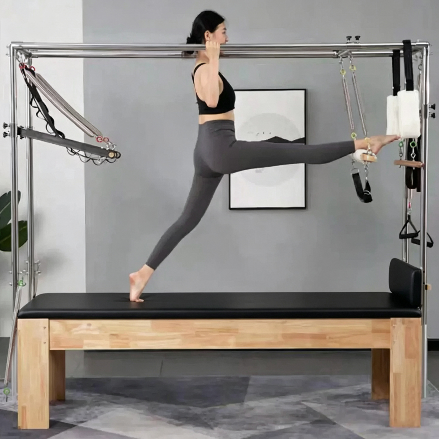 COOLBABY SSZ-GJC01 Pilates Reformer Solid Wood Loft Bed