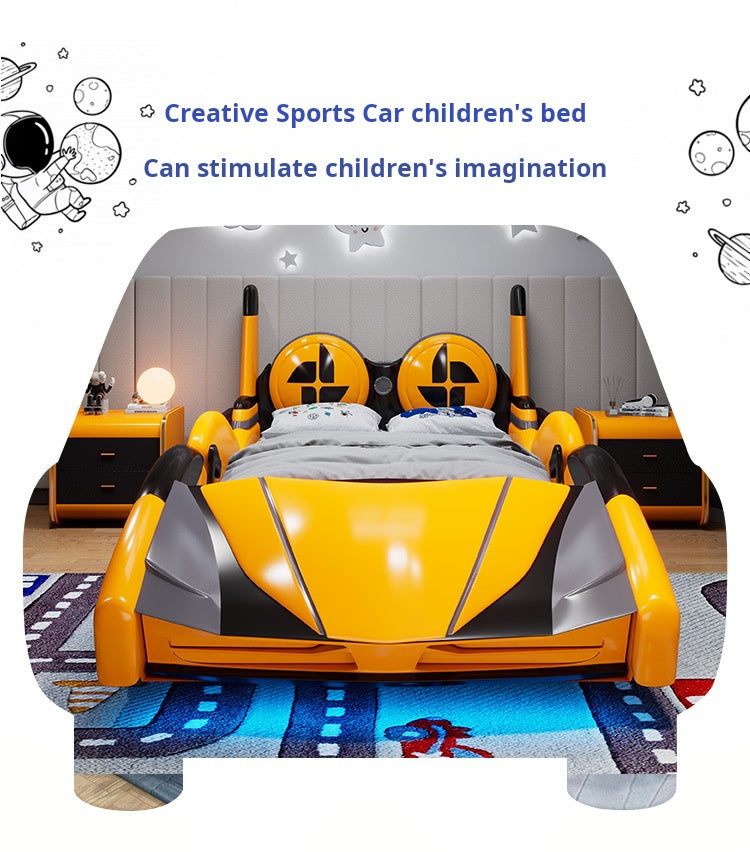 COOLBABY ZLJ1132 Children's Bed Boys Bed Car Style Single Bed