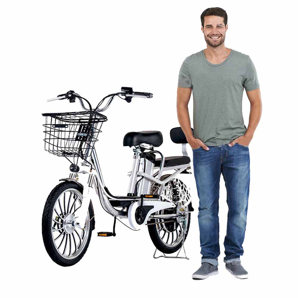 Megawheels Lightweight Electric Bike with Pedal Assist, 48V 350W Brushless Motor - COOLBABY