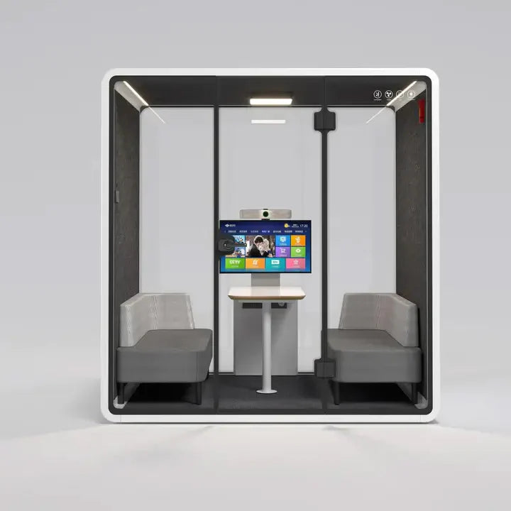 Quartet Silence Booth, 4 Person Silence Pod, Office Soundproof Booth - COOLBABY