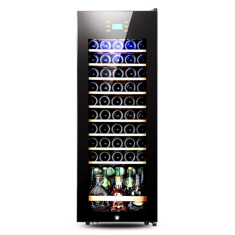 Wine Cabinet,Intelligent Constant-Temperature Tea, Beverage and Dry Doods Refrigerated Glass Display Cabinet