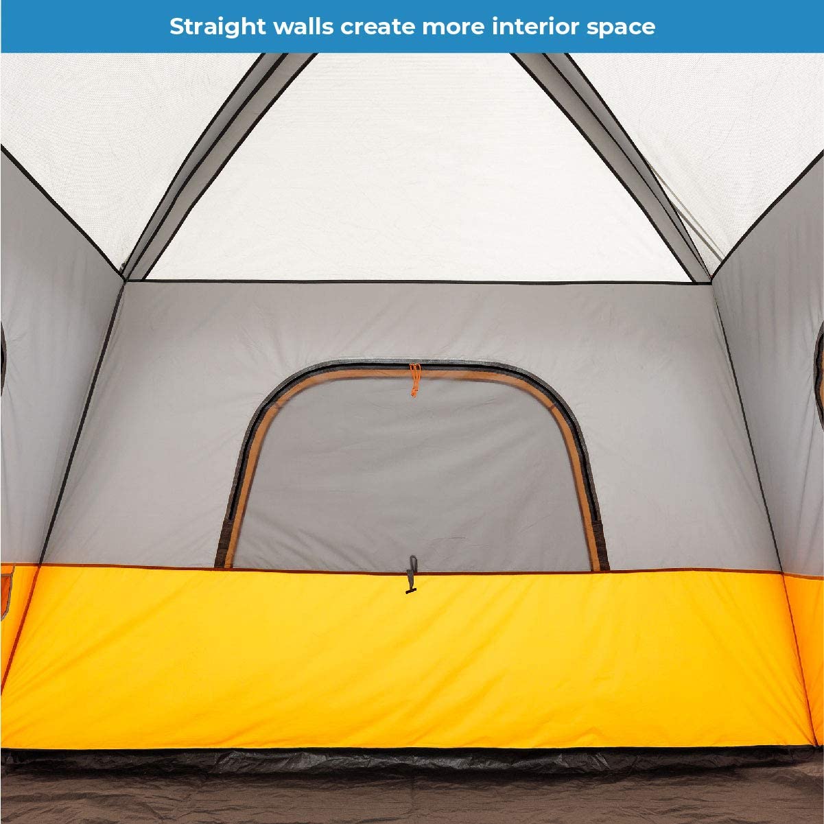 COOLBABY 6-Person Straight Wall Cabin Tent 10' x 9' with Weather Protection and Adjustable Ventilation - COOLBABY