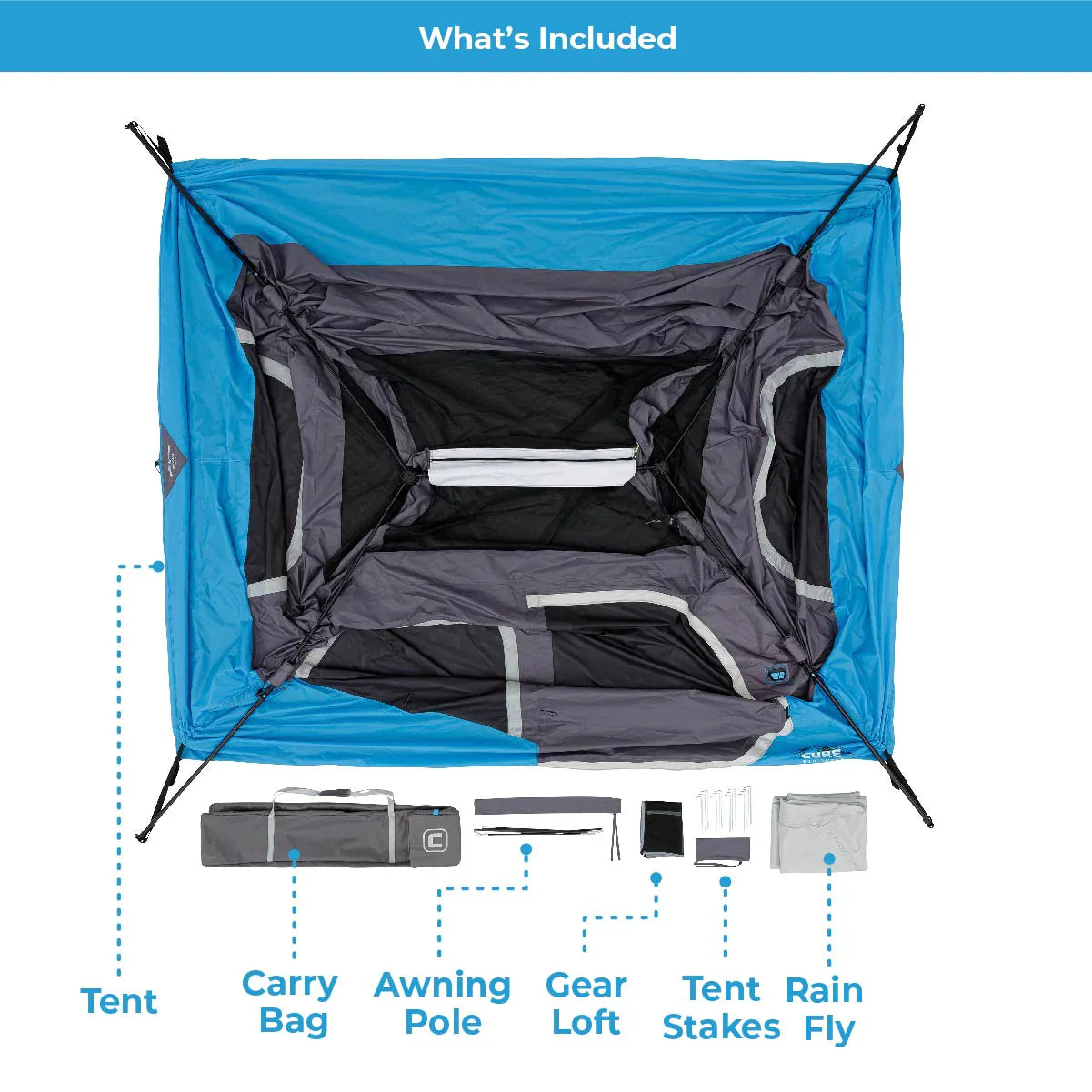 COOLBABY 6 Person Lighted Instant Cabin Tent – 11’ x 9’ with LED Lighting, Instant Setup, and Weather Protection - COOLBABY