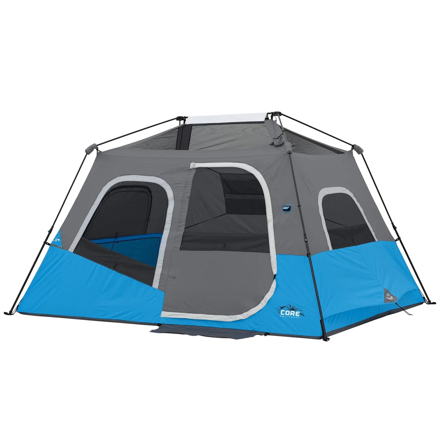 COOLBABY 6 Person Lighted Instant Cabin Tent – 11’ x 9’ with LED Lighting, Instant Setup, and Weather Protection - COOLBABY