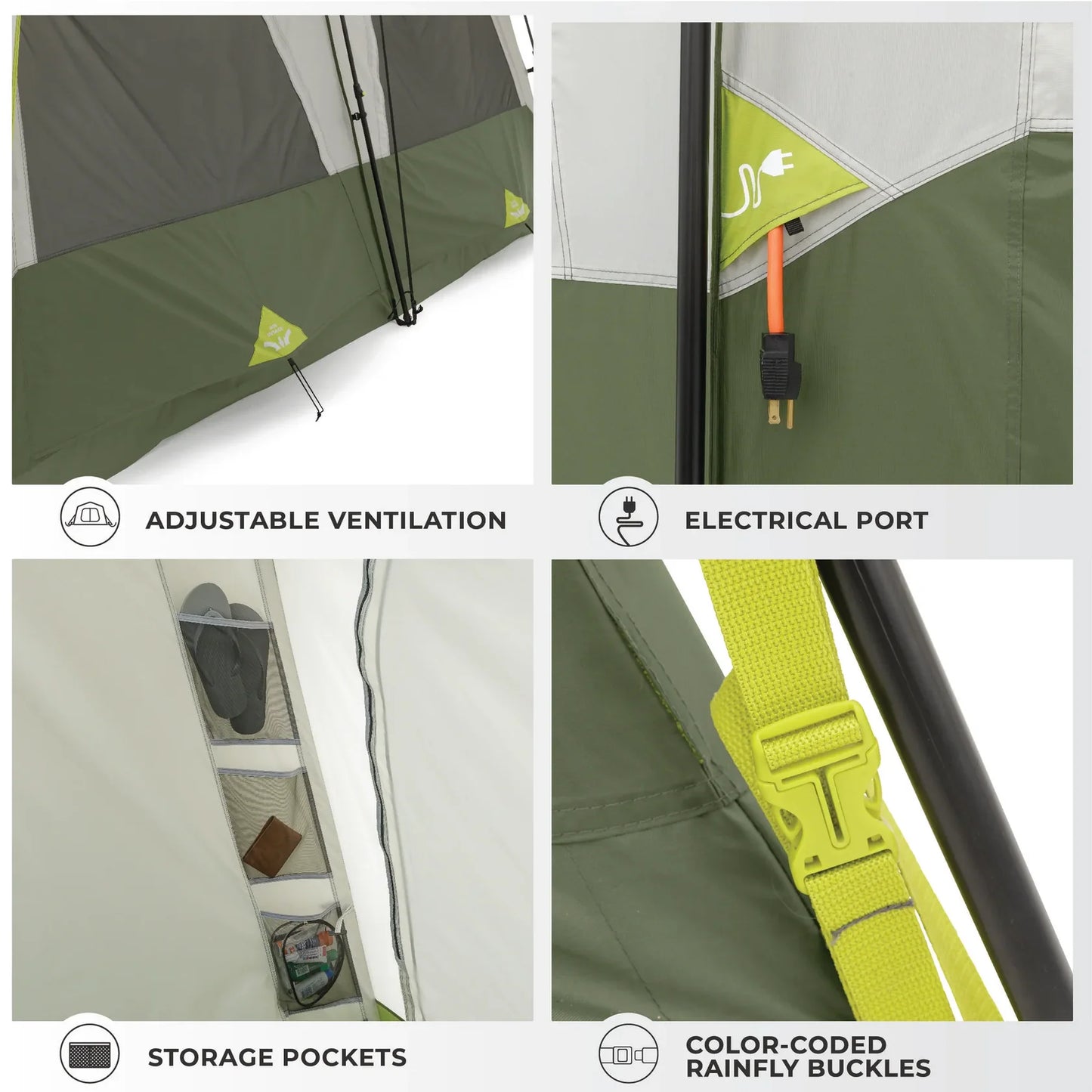 COOLBABY 8-Person Instant Cabin Tent with Advanced Weather Protection and Quick Setup - COOLBABY