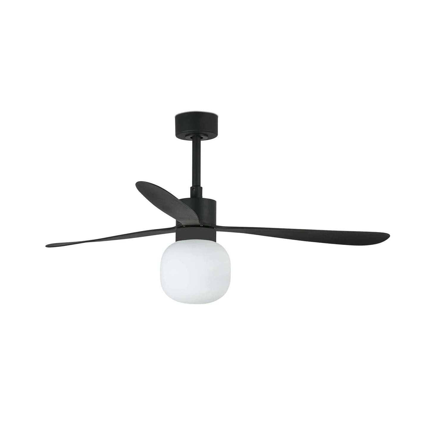 3 Blades Ceiling Fan Ø132cm Light Integrated, Remote Control Included And 6 Adjustable Speeds