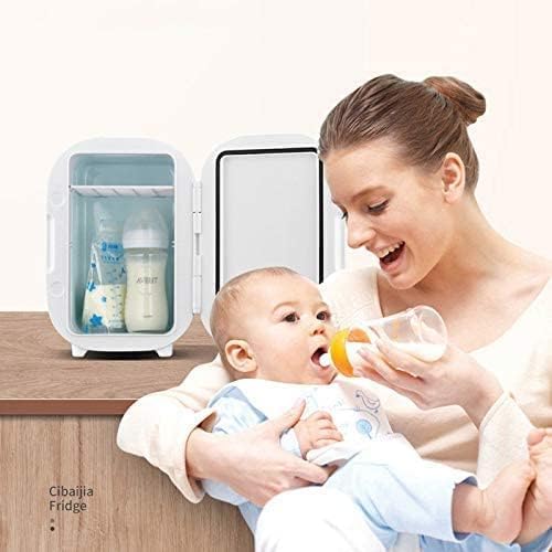 COOLBABY Mini Fridge 6 Liter Dual Use Small Refrigerator Car/Home Cooler Warmer Portable Freezer Portable Heating & Cooling Makeup Fridge CZBX06-TMM - COOLBABY