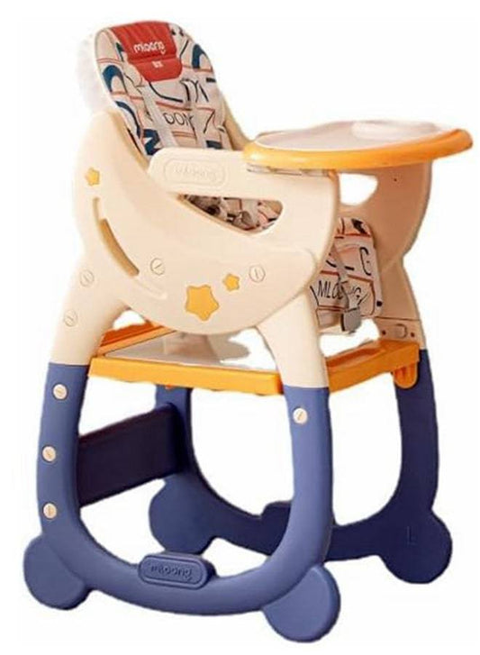 COOLBABY YLY074 3-in-1 Baby High Chair, Booster Seat, Desk and Chair Set，Blue - COOL BABY