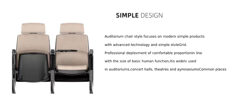 Auditorium Chair Theater Cinema Chair With High Back And Unique Modeling Design