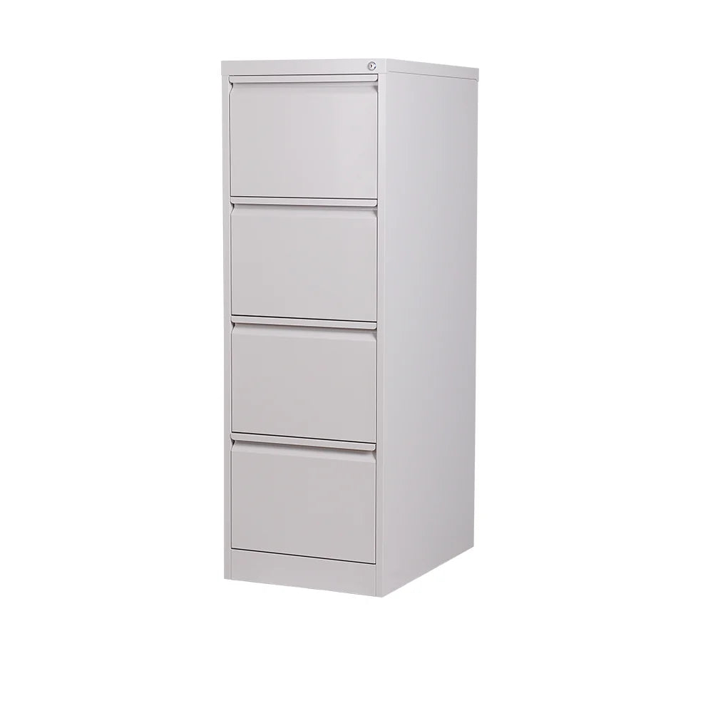 COOLBABY Dynamo White 4-Drawer File Cabinet - Secure and Durable Storage for Commercial Spaces - COOLBABY