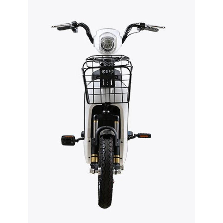 Trendy 48V Grocery Electric Scooter by MegaWheels - Electric E-Bike with Pedal, 2 Seats, Basket - COOLBABY