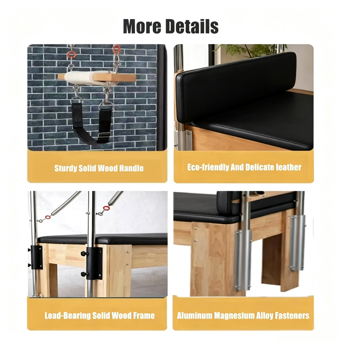 COOLBABY SSZ-GJC01 Pilates Reformer Solid Wood Loft Bed