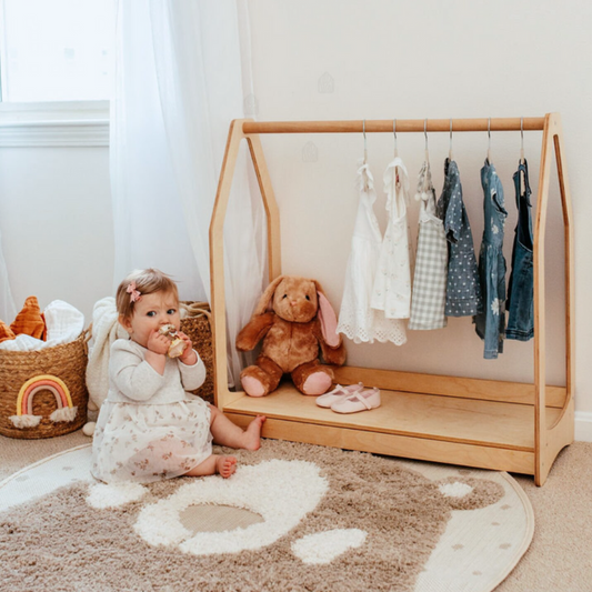 Montessori Kids Clothing Rack Organize with Style