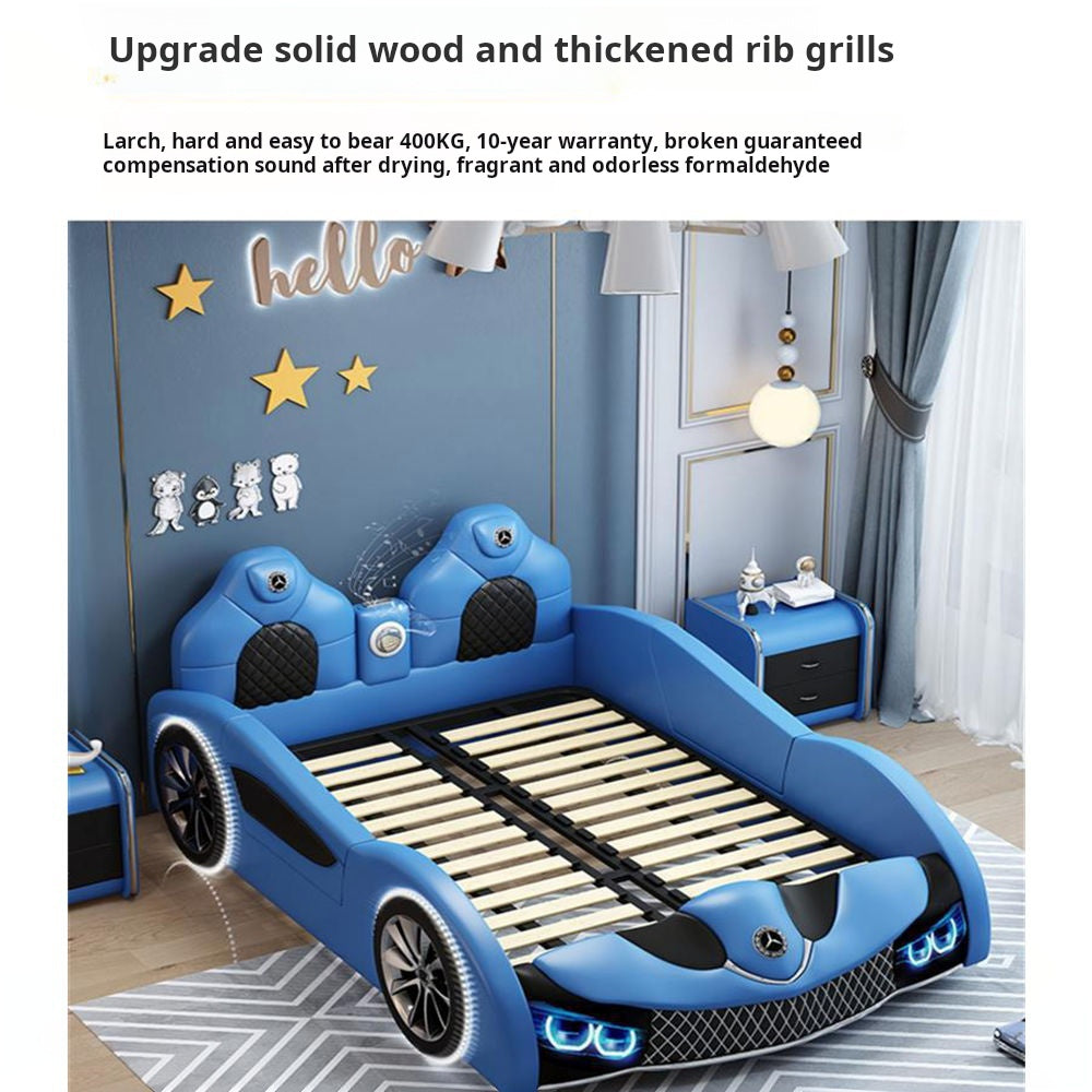 COOLBABY ZLJ1126 Children's Bed Boys Bed Car Style Single Bed - COOLBABY