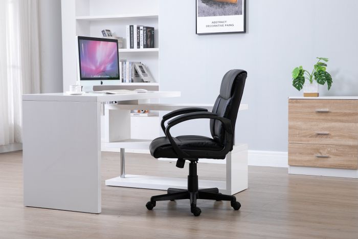 Basics Ergonomic PU Chair - Black Office Chair - COOLBABY