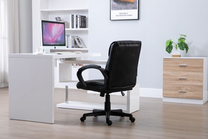 Basics Ergonomic PU Chair - Black Office Chair - COOLBABY