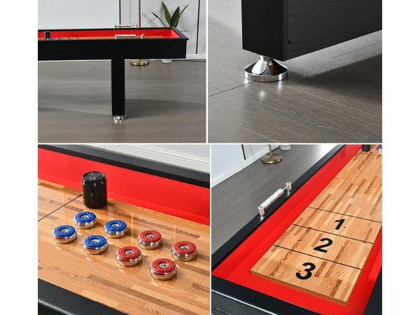 9ft Shuffleboard Table | MDF Surface Black PVC Finish Indoor Game Table