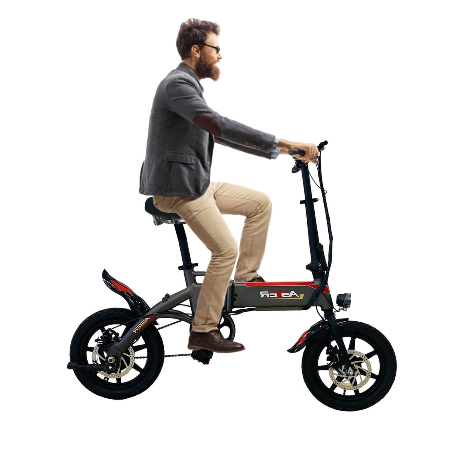 Foldable 14" Electric Bike with Pedal Assist – 36V, 250W Motor, Aluminum Frame - COOLBABY