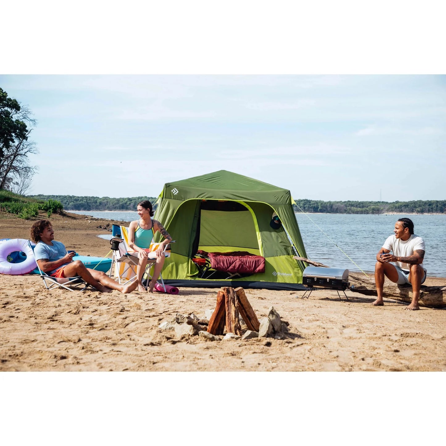 COOLBABY Instant 4-Person Cabin Tent with Extended Eave Technology – Easy 60-Second Setup - COOLBABY