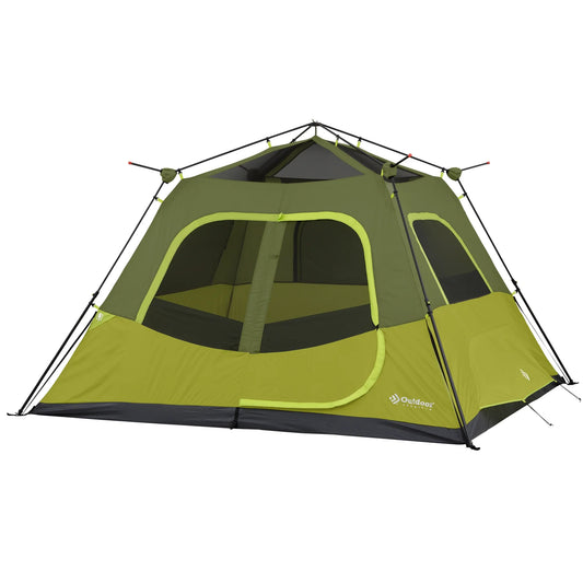 COOLBABY 6-Person Instant Cabin Tent with Extended Eave Technology – Easy Setup in Under 60 Seconds - COOLBABY