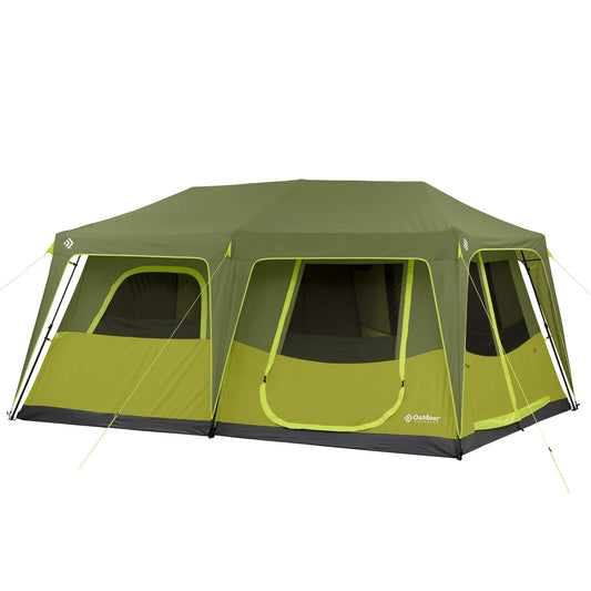 COOLBABY 10-Person Instant Cabin Tent with Extended Eaves and Easy 2-Minute Setup - COOLBABY