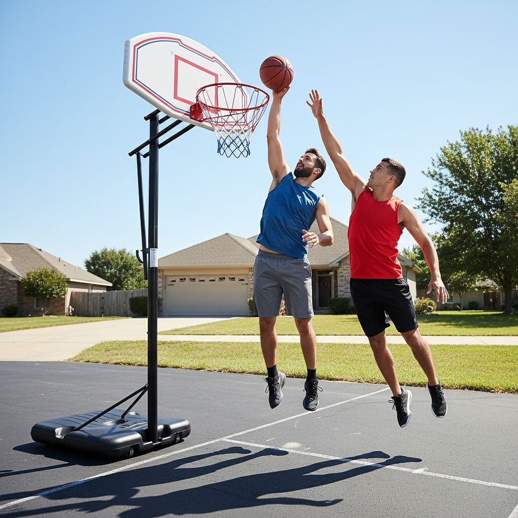 Portable Adjustable Basketball Hoop 44 Inch | Height Adjustable Outdoor Basketball System