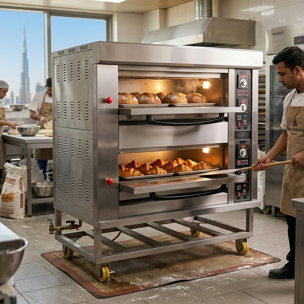 HGO-24 Gas Oven 2 Deck 4 Tray – 400×600mm Commercial Bakery Oven 20–300°C