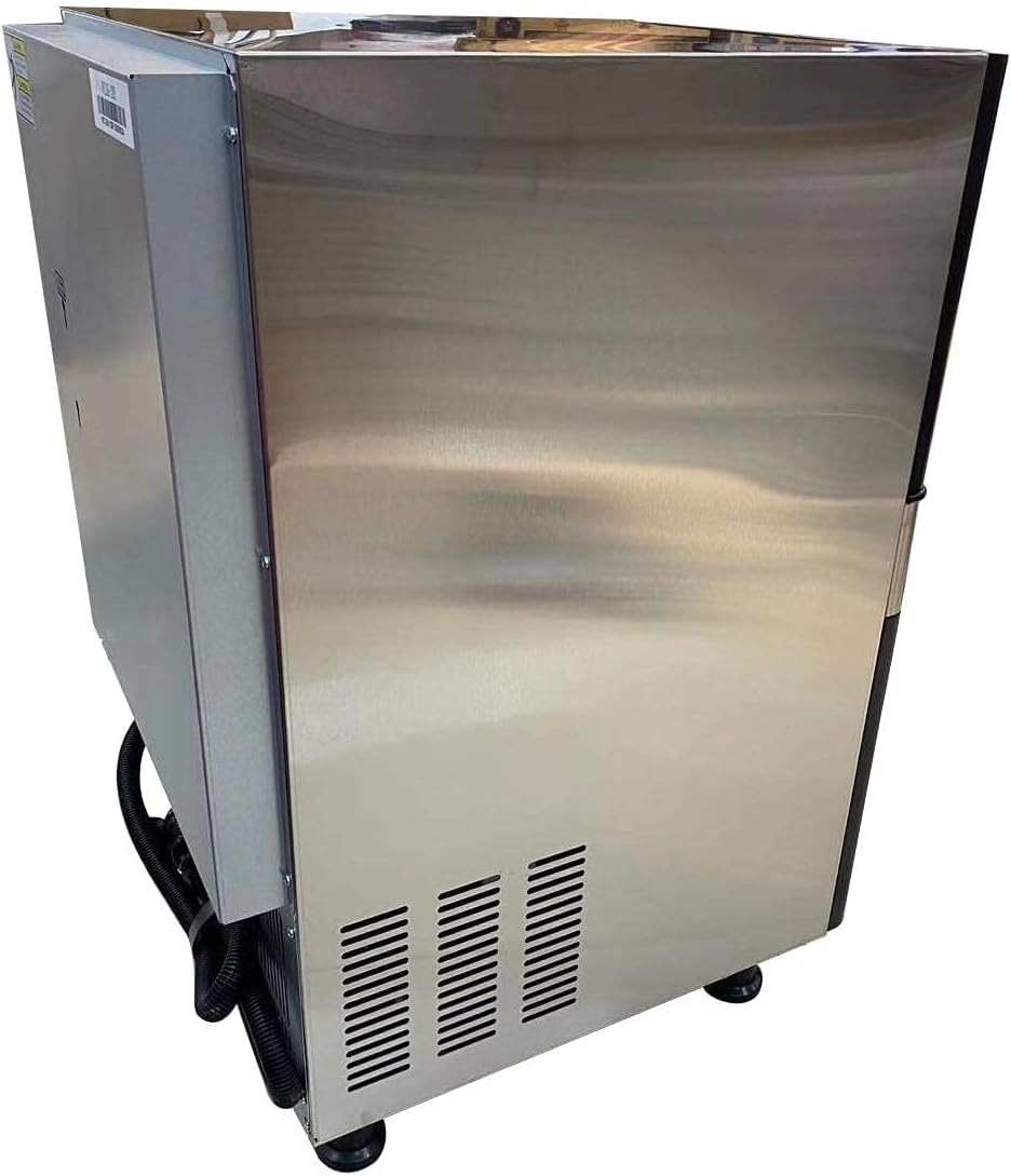 Stainless Steel Commercial Ice Maker - 55kg/24h with 18kg Storage Capacity - COOLBABY