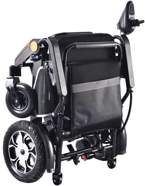 COOLBABY Lightweight Electric Wheelchair for Adults, Fast Foldable Mobility Wheel Chair with 24V 12AH Lithium Battery, Dual 250W Brush motors, 15-20km - COOLBABY