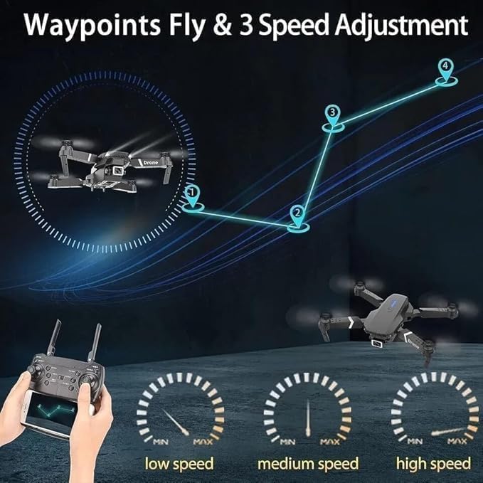 COOLBABY 4K Camera Drone with GPS – Foldable Quadcopter with Brushless Motors, Follow Me Mode, Optical Flow, Return to Home, Long Flight Time – Beginner Friendly RC Drone with Carrying Case - COOLBABY