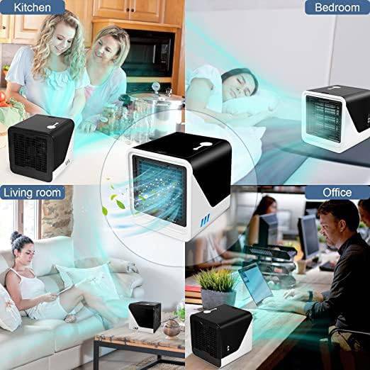 COLLBABY Personal Portable Air Conditioner: Cool Comfort Anywhere with 7 Color LED Lights - COOL BABY