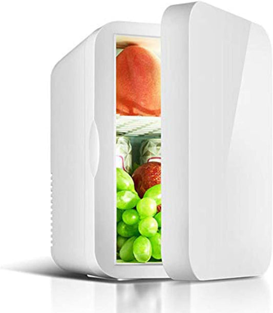 COOLBABY 8L Mini Refrigerator for Car and Home – Portable Compact Fridge and Warmer for Travel, Office, Dorm, Skincare & Medications – Dual-Use Cooler with Ultra-Quiet Low Noise Operation - COOLBABY