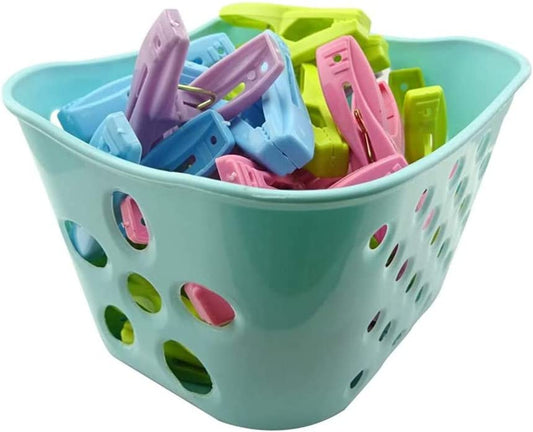 COOLBABY CQK2097 20Pcs/Pack Plastic Clothes Pegs Laundry Hanging Pins Clips Household Clothespins Socks Underwear Drying Rack Holder, Multi Color - COOL BABY