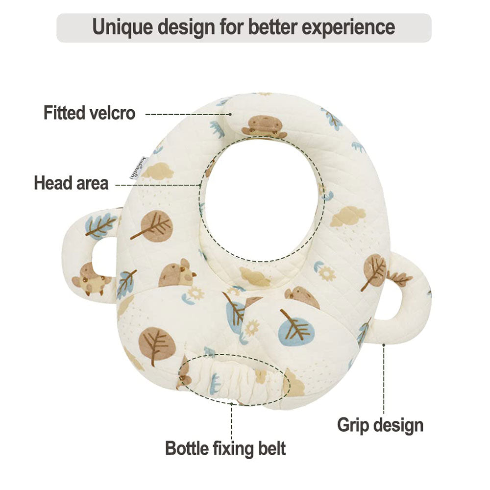 COOLBABY Infant Feeding Pillow,Baby Self-Feeding Nursing Pillow,Portable Anti-Vomiting Pillow,Baby Bottle Holder,Bottle Support Cushion - COOL BABY