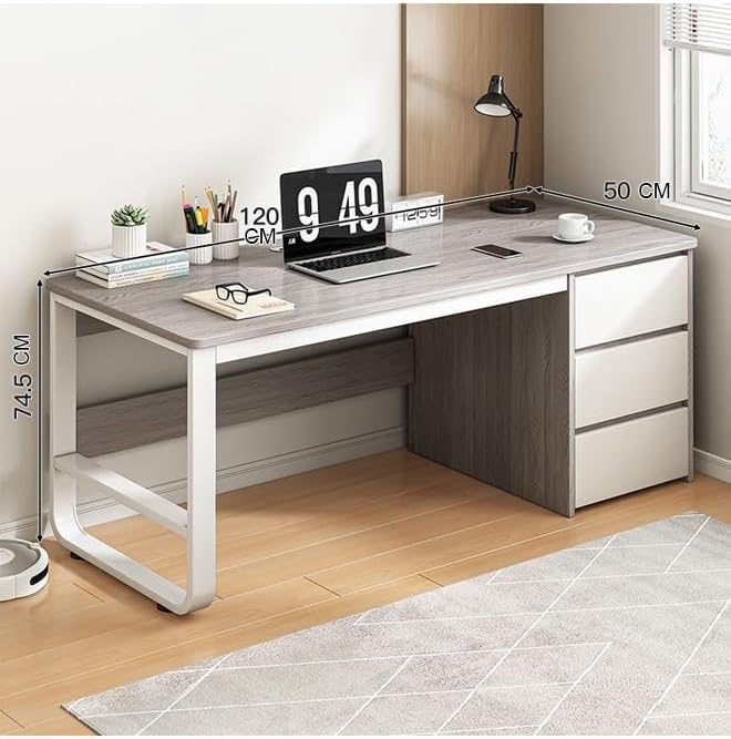 Multifunctional Computer Table And Office Desk With 3 Drawers - COOLBABY