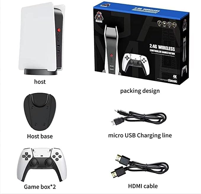 M5 Game Console with 2.4G Wireless Controller | 4K HD Output | Retro Gaming Station with Up to 15,000 Classic Games - COOLBABY