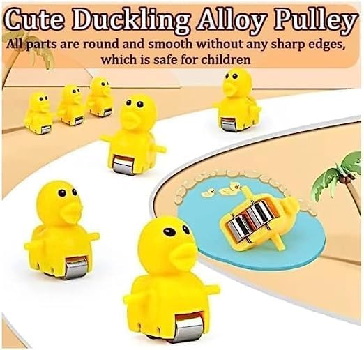 Small Duck Slide Toy,Electric Duck Climbing Stairs Tracks Slide Toy Set,Duck Roller Coaster Toy with Flashing Lights & Music On/Off Button
