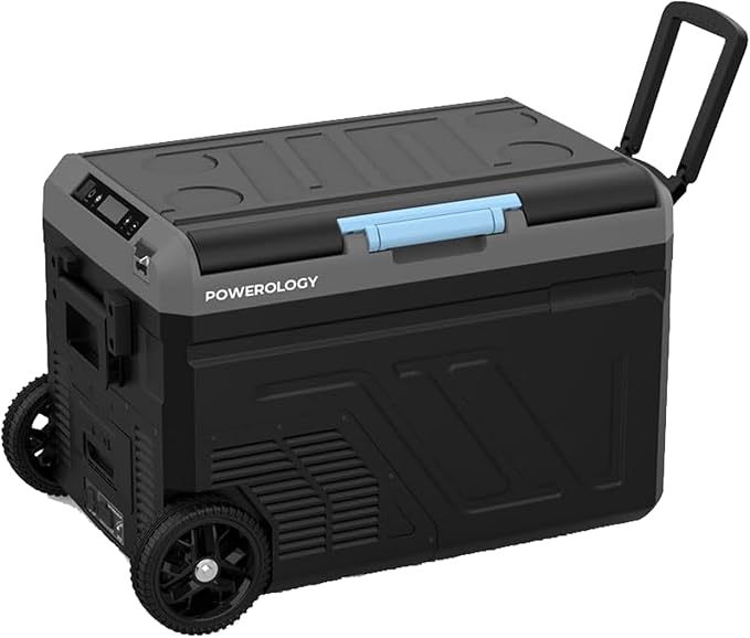 Portable Fridge & Ice Maker – Dual Zone, Fast Ice, -20°C to 20°C, Touch Panel with Child Lock, Pull Bar & Wheel