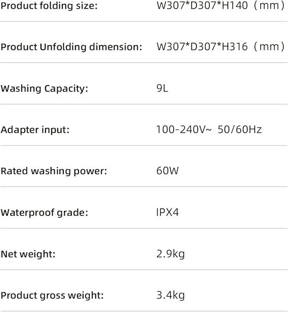 Portable Washing Machine, Foldable Mini Small Washer for Baby Clothes, Underwear or Small Items, Suitable for Apartment, Laundry, Camping, RV, Travel