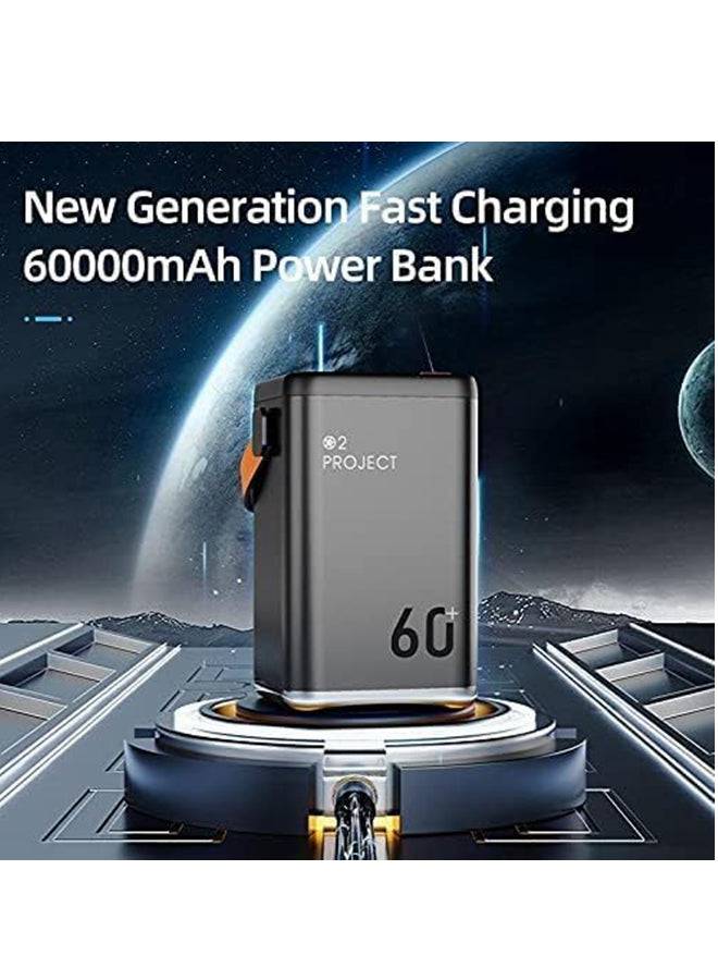 COOLBABY YLY072 Power Bank 60000Mah Quick Charge PD3.0 Four USB Ports Large Capacity Outdoor Mobile, Power Bank Portable 36W Energy Storage Powerbank,Smart Phone And More - COOL BABY