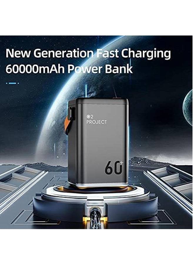 COOLBABY YLY072 Power Bank 60000Mah Quick Charge PD3.0 Four USB Ports Large Capacity Outdoor Mobile, Power Bank Portable 36W Energy Storage Powerbank,Smart Phone And More - COOL BABY