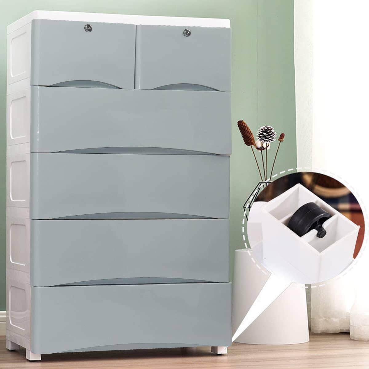 Coolbaby Plastic Cabinet 5 Drawers Storage Dresser - COOL BABY