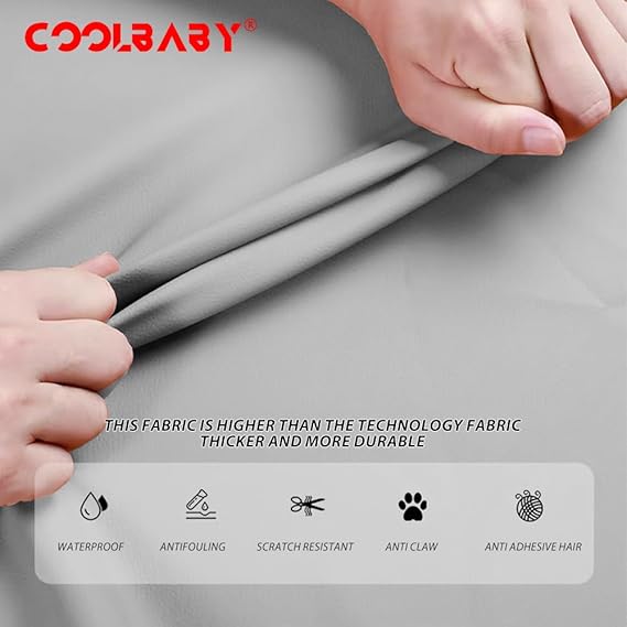 COOLBABY Sofa Bed Tri-fold Sofa Bed with Adjustable Backrest and Pillows, Lounge Chair for Outdoor, Indoor, Home and Office, Comfortable Sleeper (Gray)