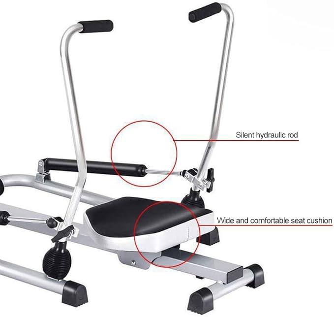 Foldable Rowing Machine for Home with LCD Monitor Hydraulic Resistance Rowing Arms Up to 120 kg - COOLBABY