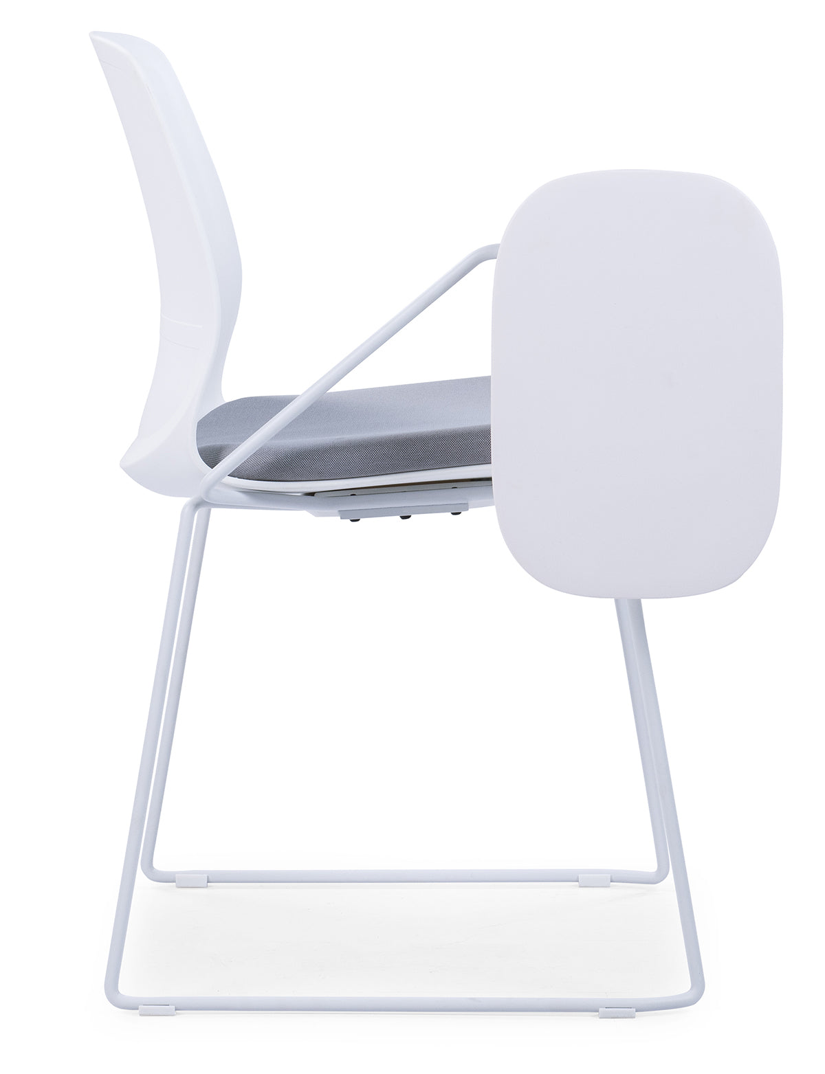 Training Chair Sled Base With Writing Board - White With Grey Seat